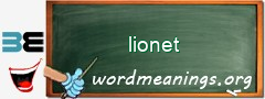 WordMeaning blackboard for lionet